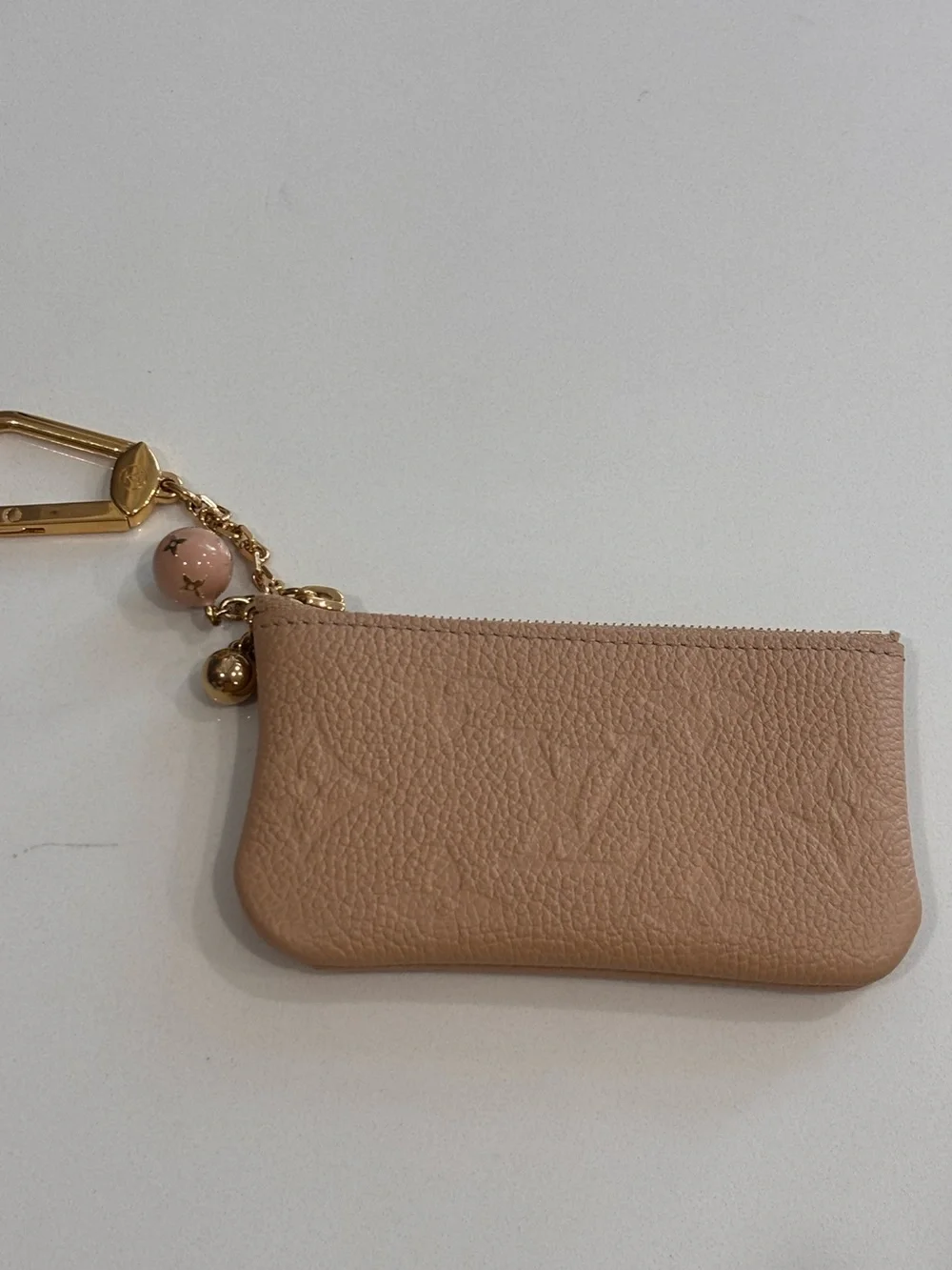 Authentic Louis Vuitton Empreinte Hazelnut Pochette Cles Leather Key Pouch